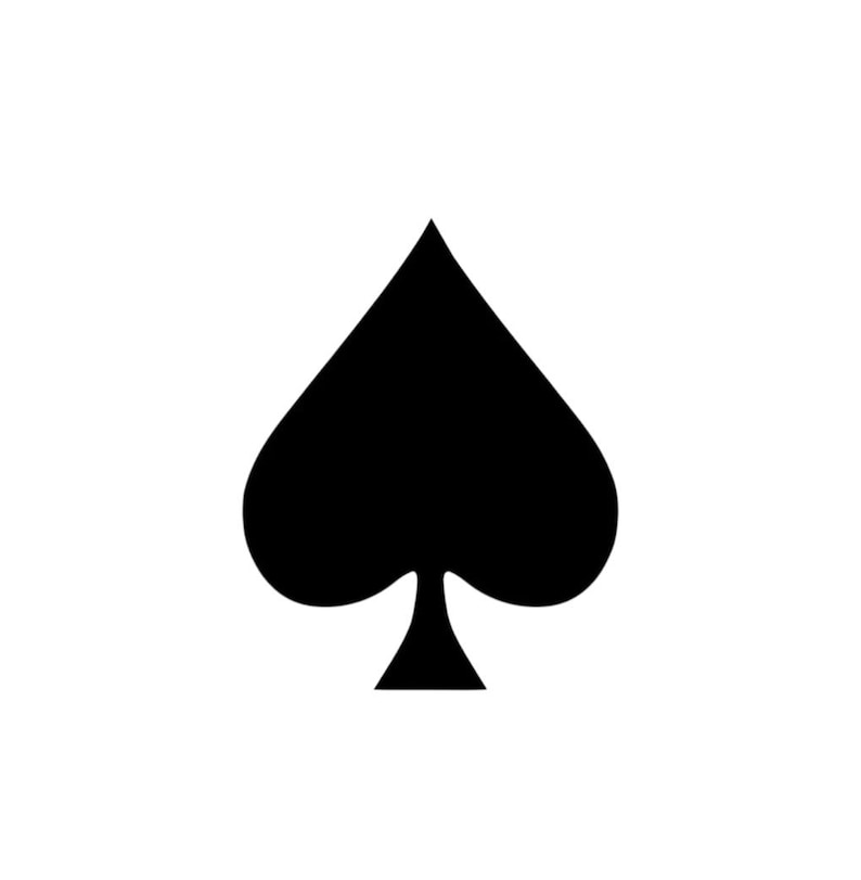 Spade Shape Vinyl Decals | Card Game Stickers | Waterproof Laptop ...