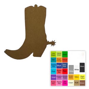 25 pack – Paper Cowboy Boot Shapes, Boot with Spur Die Cuts, Western Party Paper Crafts, DIY Cowboy Paper Decorations, Paper Boot Cutouts