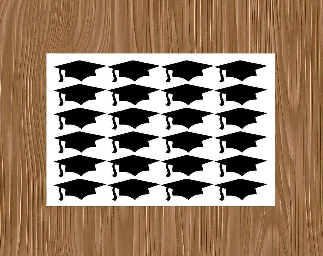 Graduation Cap Vinyl Stickers | Senior Party, Laptop, Planner Decals - Etsy