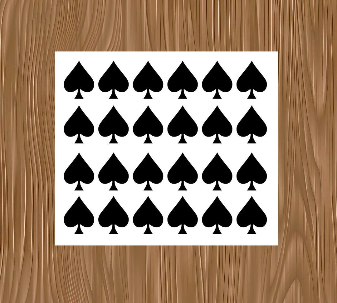 Spade Style Spade Shape Vinyl Decals | Card Game Stickers | Waterproof Laptop ...