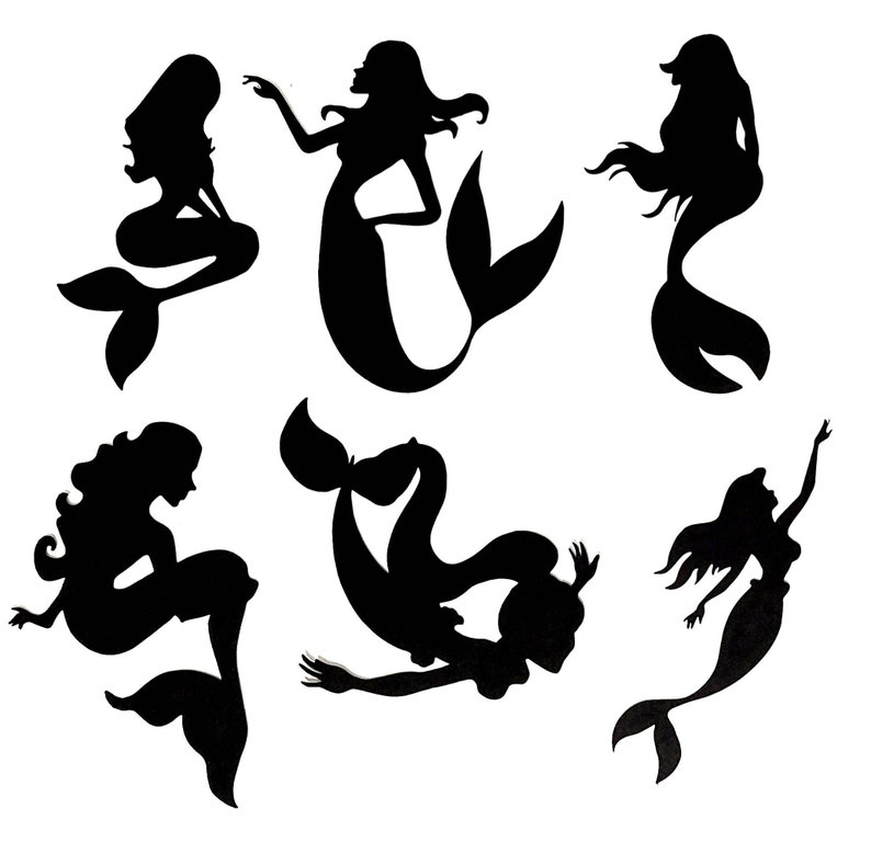 24 Mermaid Die Cut Set Mermaid Cut Outs Mermaid Cutouts | Etsy