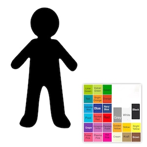 25 pack – Paper Boy Man Shapes, Male Figure Die Cuts, Person Paper Cutouts, Party Paper Figures, DIY Paper Crafts, Paper Craft Supplies