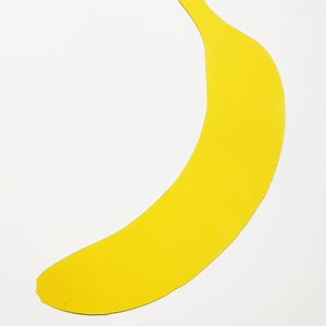 25 Paper Banana Cut Outs, Party Decor Favors, Kids Craft Shapes, Tropical Fruit Die Cuts, Bulletin Board Supplies