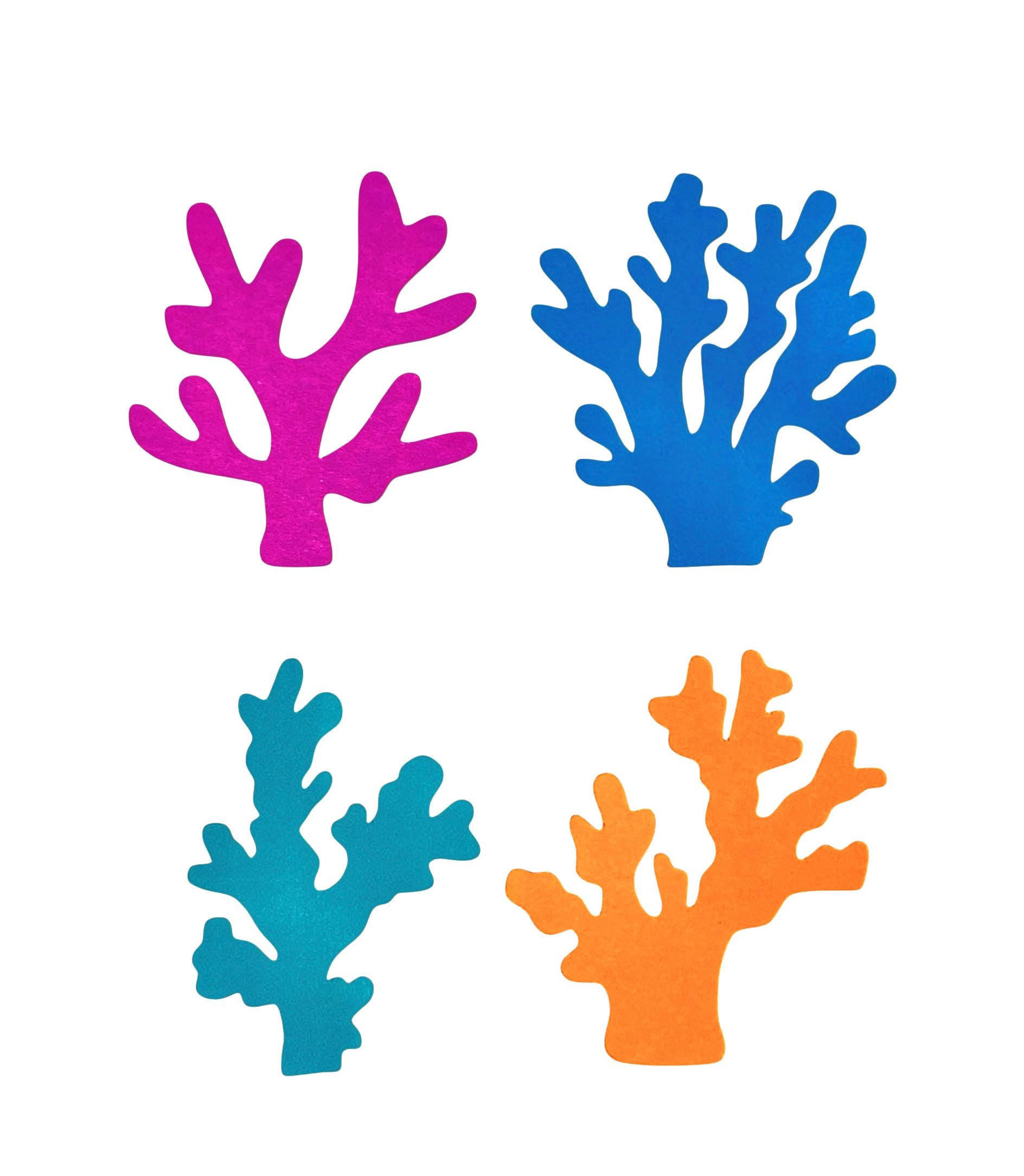 24 Pack – Paper Coral Shapes, 4 Different Coral Designs, Coral Die