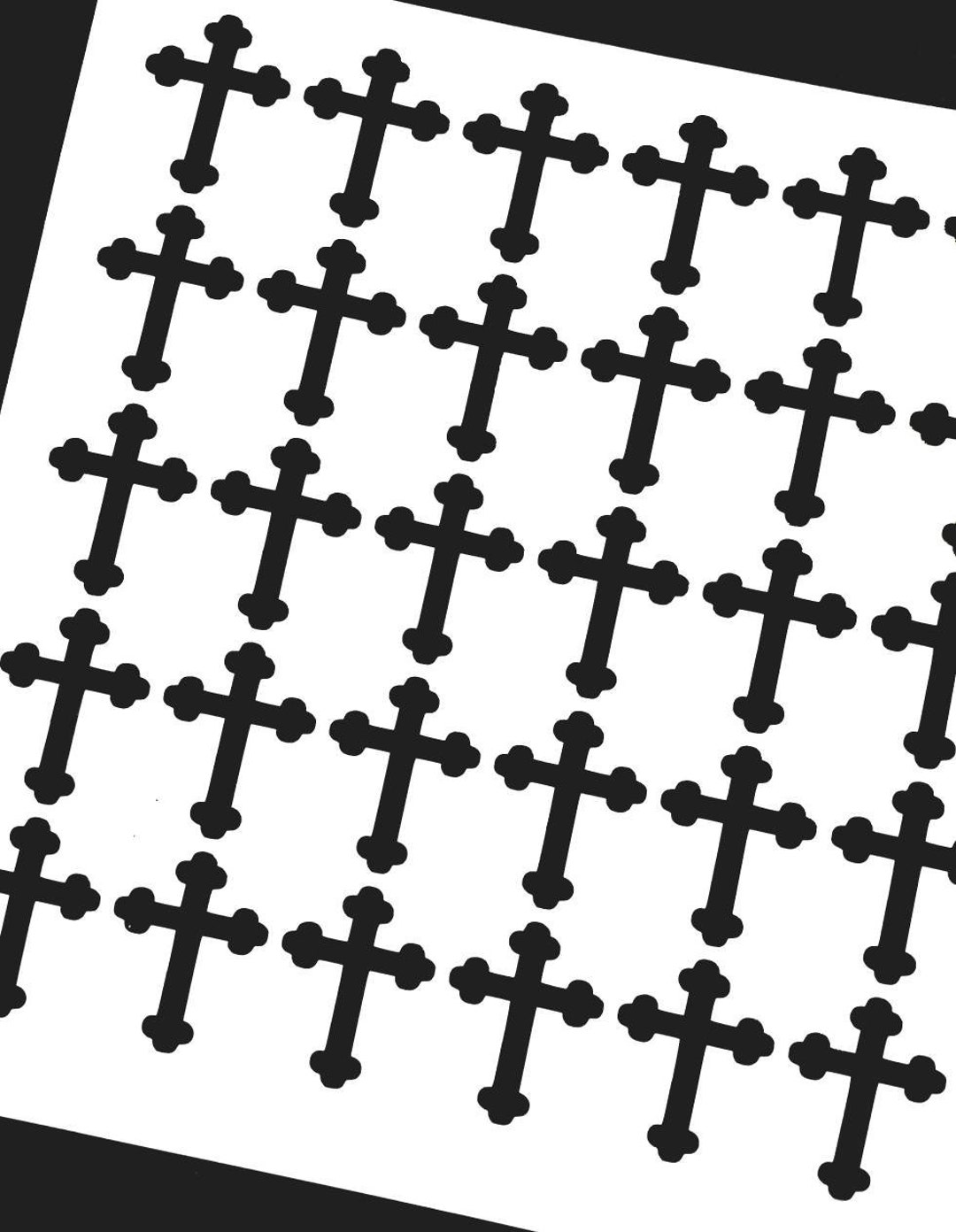 24 Cross Vinyl Stickers Cross Vinyl Decals Cross Stickers Etsy