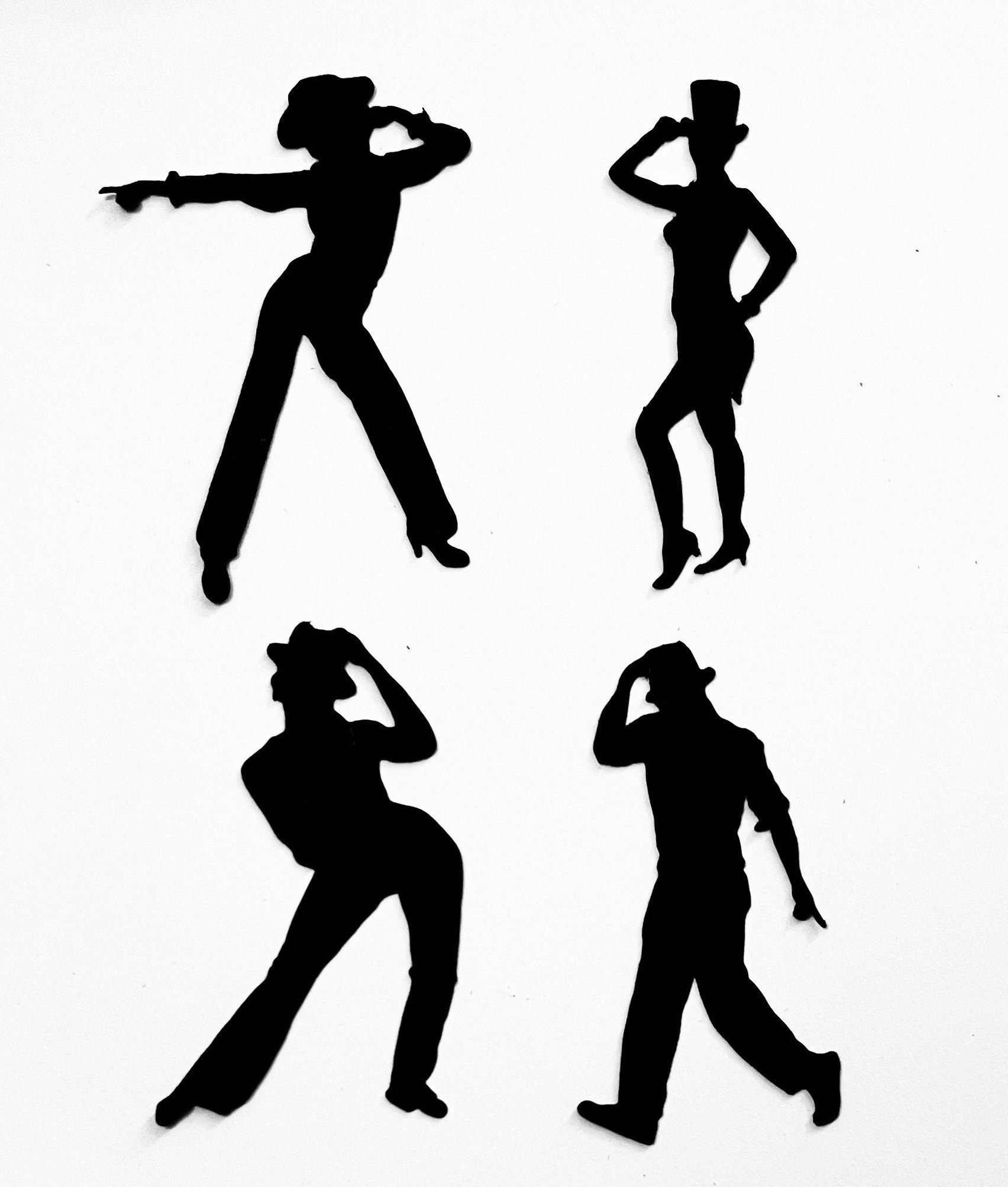 24 Pack – Paper Jazz Dancer Shapes, 4 Different Poses, Dance Die Cuts ...