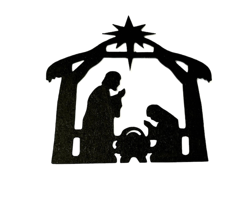 25 Nativity Scene Die Cuts Nativity Scene Cut Outs Nativity Etsy