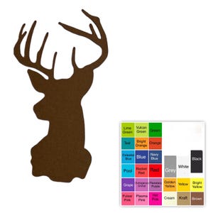 25 pack – Paper Deer Head Shapes, Deer Die Cuts, Woodland Animal Paper Cutouts, Rustic Party Decorations, Forest Paper Shapes