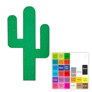 25 pack – Paper Cactus Shapes, Cactus Die Cuts, Desert Plant Paper Cutouts, Fiesta or Southwestern Party Decorations, Succulent Paper Shapes
