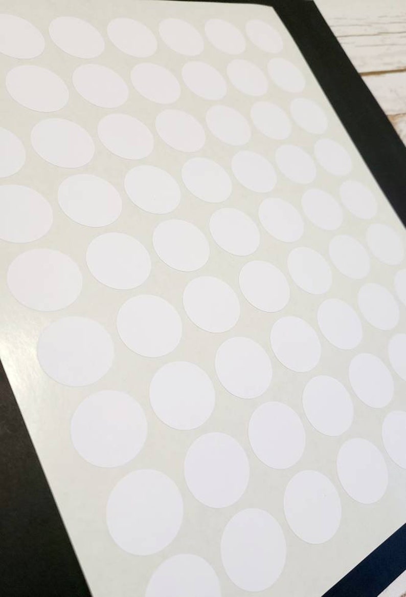 1 Inch Matte White Circle Stickers Round Matte Stickers Blank | Etsy