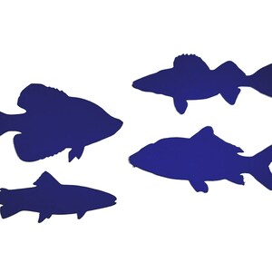 Set of 24 Fish Cutouts - Paper Shapes for Crafts, Ocean Theme Party Decorations