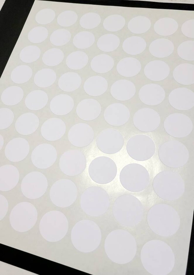 1 Inch Matte White Circle Stickers Round Matte Stickers Blank | Etsy