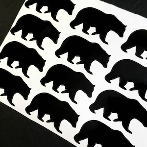 24 Bear Vinyl Stickers - Waterproof Animal Decals for Laptops, Water Bottles, Cars, Scrapbooking & Outdoor Adventure Decor