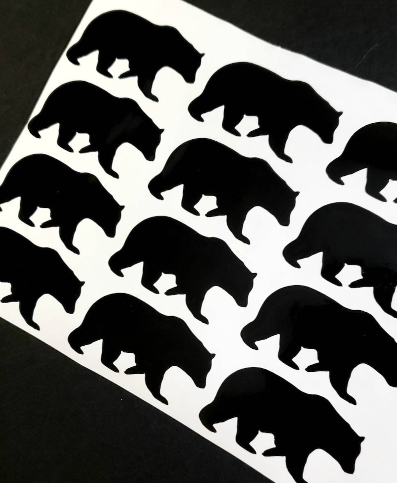 24 Bear Vinyl Stickers Bear Vinyl Decals Bear Sticker Bear - Etsy