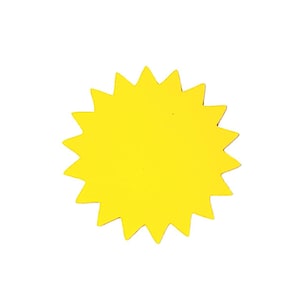 Set of 25 Paper Die Cut Sun Shapes for Scrapbooking, Card Making, DIY Crafts, Summer Theme Decor, Party Supplies, Sunshine Cutouts