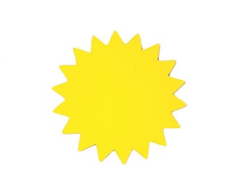 Set of 25 Paper Die Cut Sun Shapes for Scrapbooking, Card Making, DIY Crafts, Summer Theme Decor, Party Supplies, Sunshine Cutouts