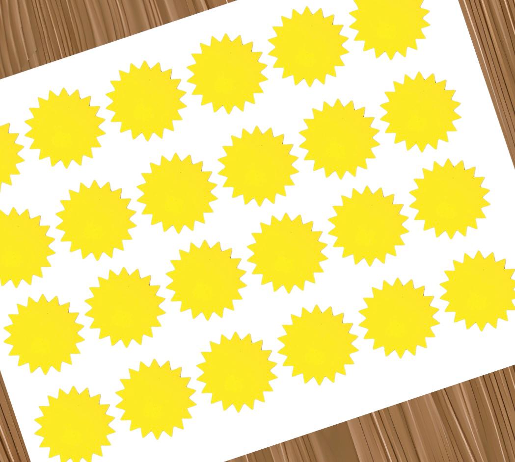 Vinyl Decal Sheet of 24 Sun Shapes | Sunshine Vinyl Stickers | Laptop ...