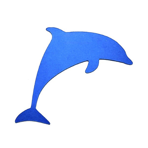 25 Dolphin Die Cut Shapes, Paper Cut Outs for Bulletin Boards, Classroom Decoration, Card Making Supplies, Party Decorations