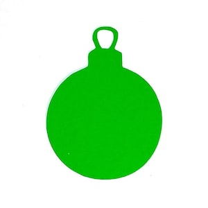 Set of 25 Christmas Ornament Paper Die Cuts | Holiday Crafting Supplies | Handmade Xmas Ornaments for Scrapbooking, Cardmaking, Gift Tags