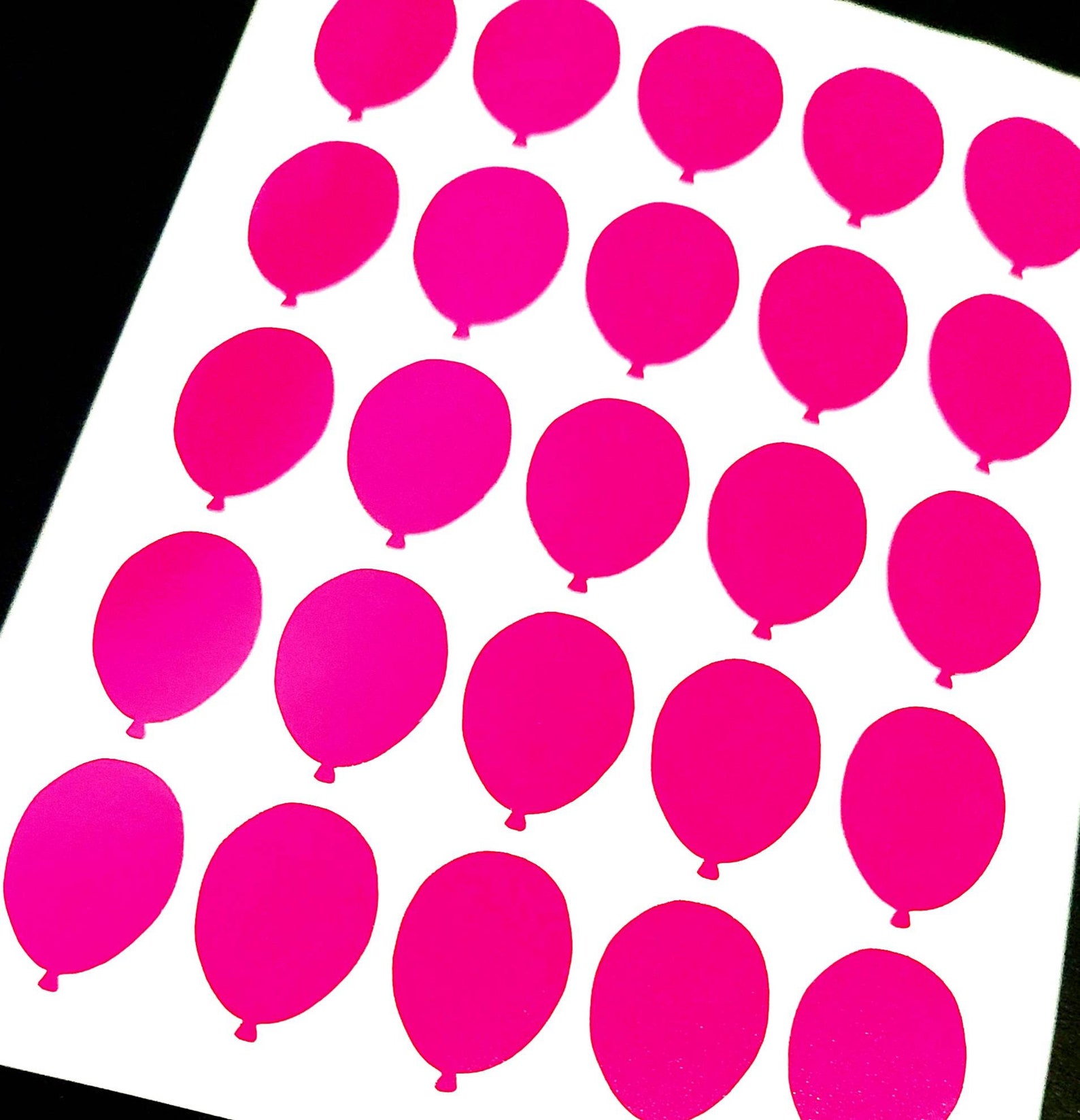 24 Balloon Vinyl Stickers Balloon Decals Balloon Stickers Etsy
