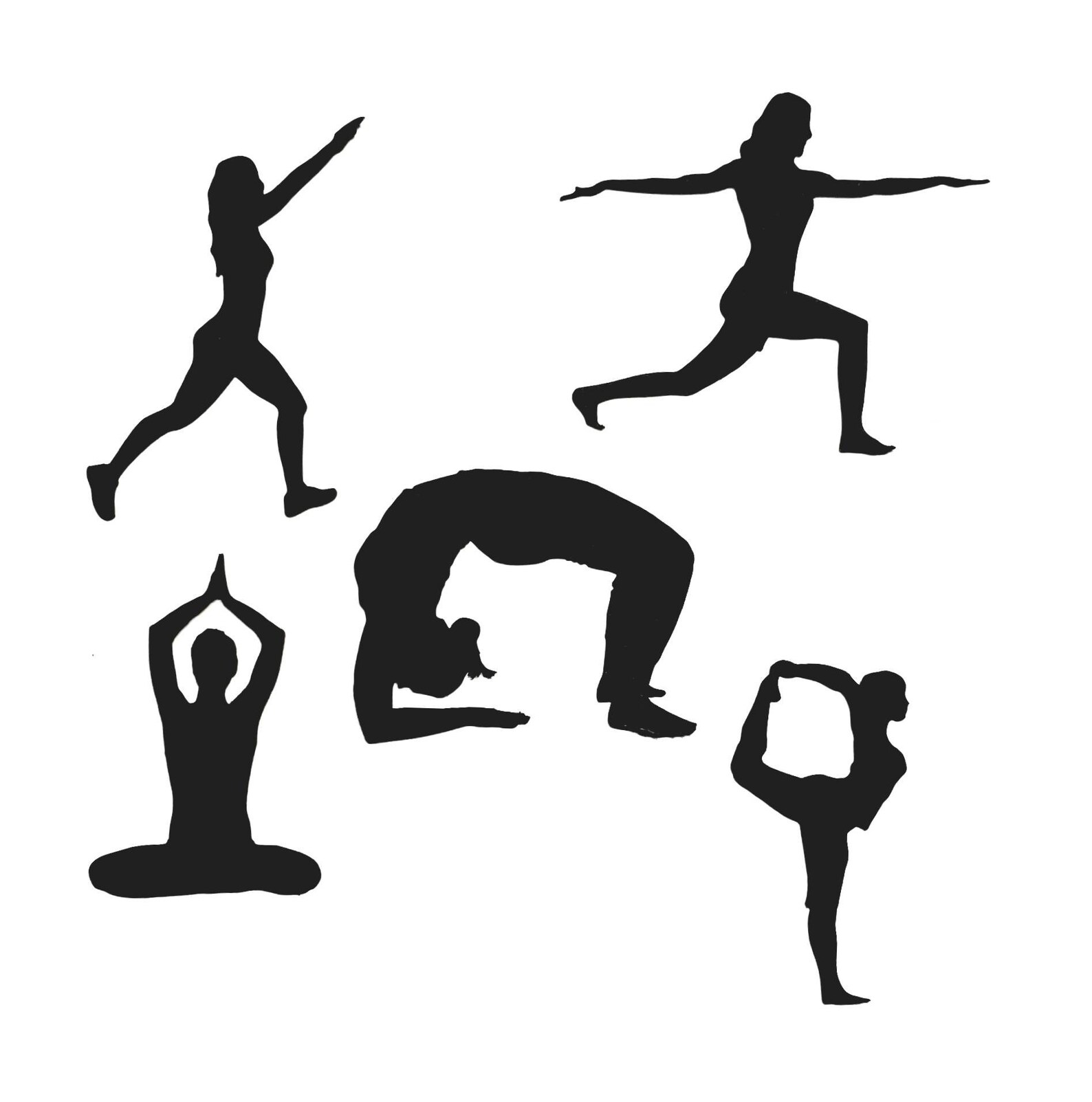 25 Yoga Poses Die Cut Set Yoga Cut Outs Yoga Cutouts Yoga Etsy