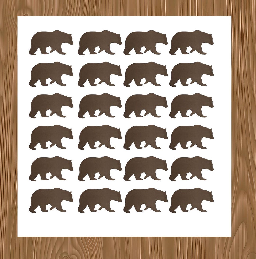 Bear Vinyl Decal Stickers | Woodland Animal, Laptop, Water Bottle (set ...