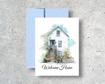 Welcome Home Greeting Card, A2 Size Housewarming Card, Real Estate Closing Card, Moving Day Card, Blank Inside Card With Envelope