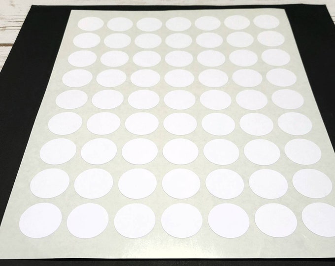 1 Inch Matte White Circle Stickers Round Matte Stickers Blank 1 Inch ...