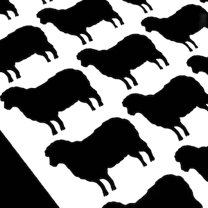 24 Sheep Waterproof Vinyl Sticker for Water Bottle, Laptop Stickers, Vinyl Sticker Pack, Vinyl Decal Stickers