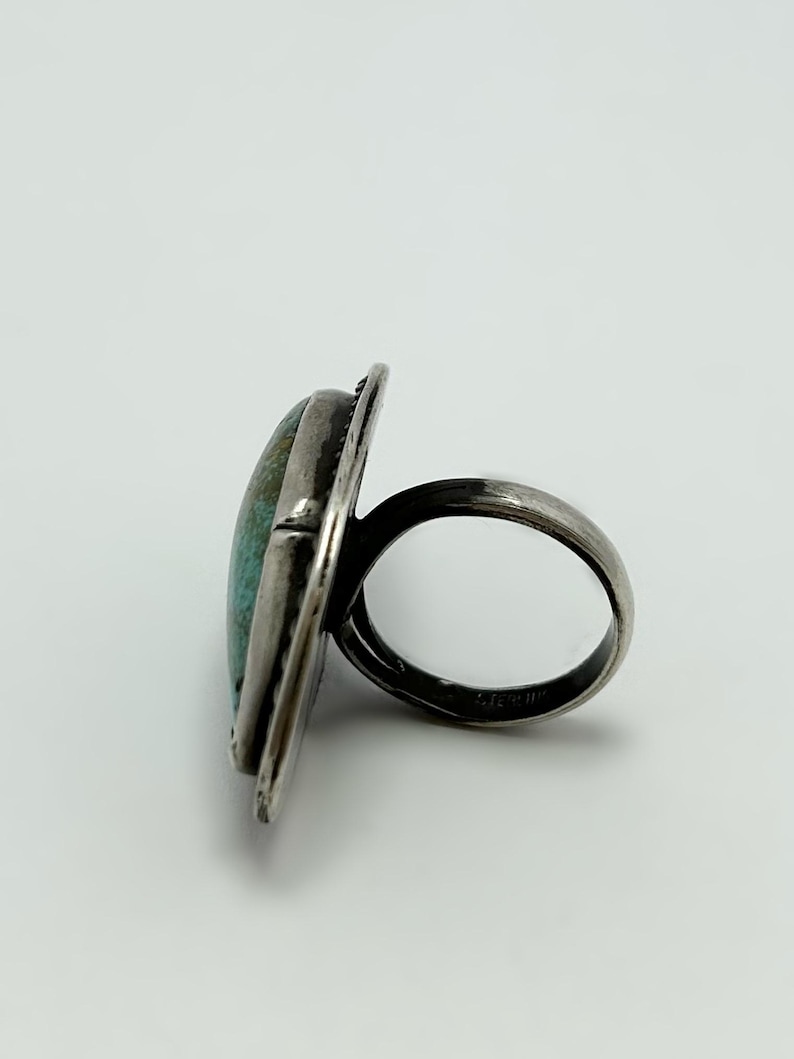 Vintage Navajo Turquoise Ring | Sterling Silver .925 | Natural ...