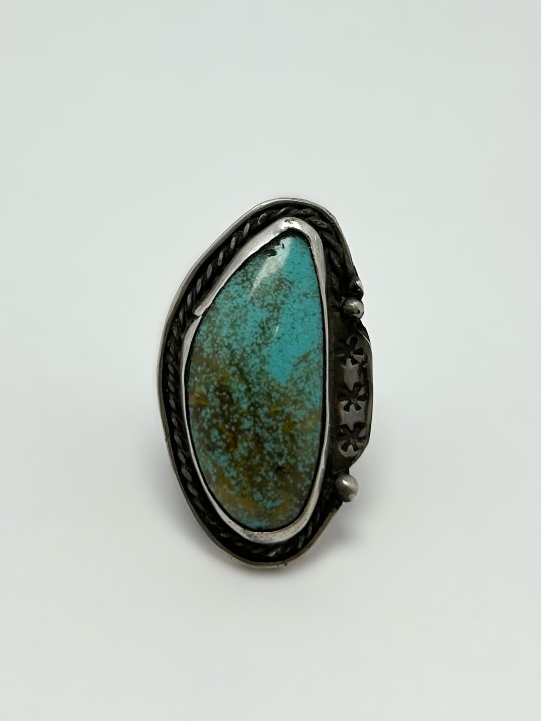 Vintage Navajo Turquoise Ring | Sterling Silver .925 | Natural ...