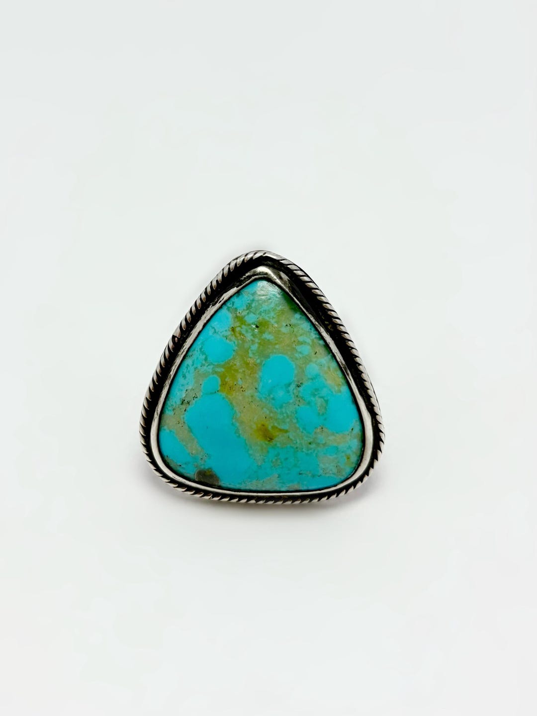 Vintage Navajo Sterling Silver Ring With Natural Turquoise – Size 7 1/2 ...