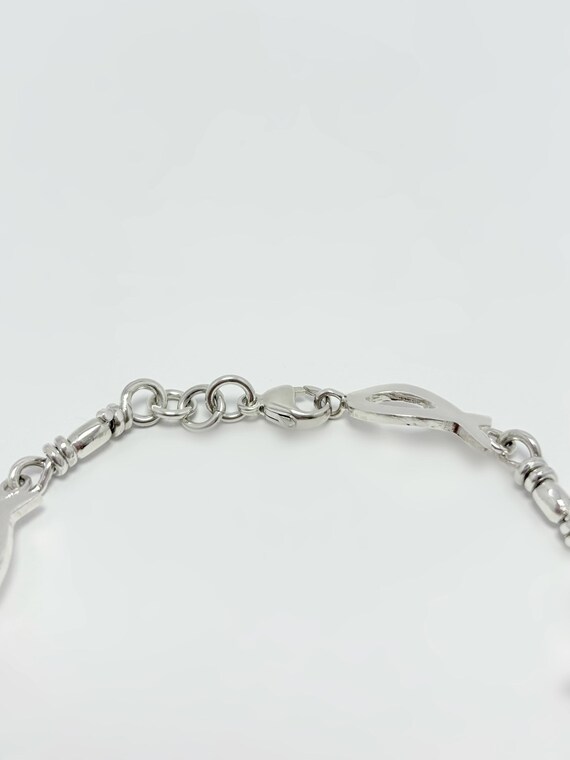 thumbnail image 2 of ACTS ICHTHUS Fishers Of Men Bracelet – Sterling Silver Link Chain, Adjustable 7.5-9 Inches, Made In USA 2 of 2