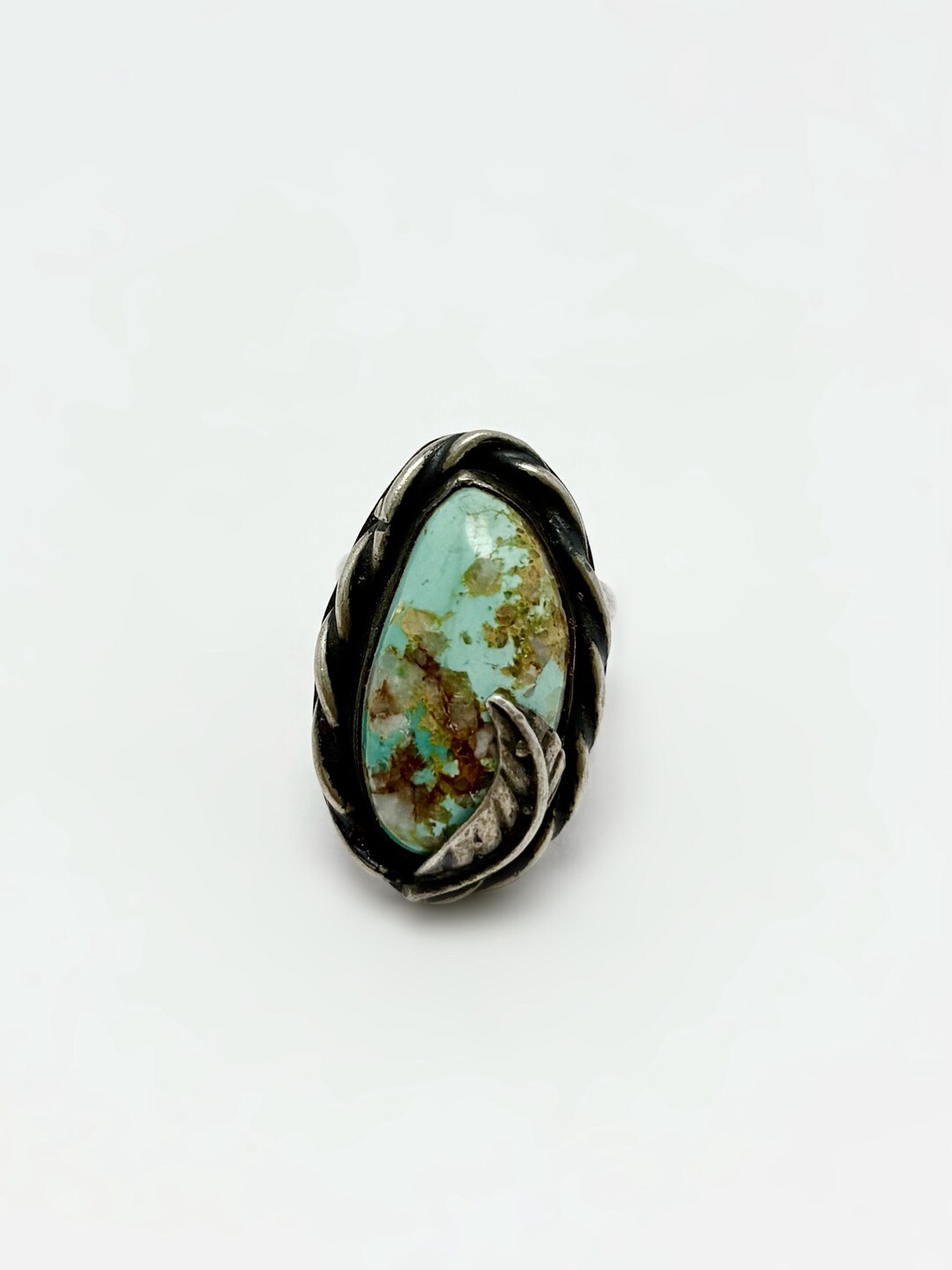 Vintage Navajo Natural Turquoise Ring – Sterling Silver – Size 3 – 12 ...