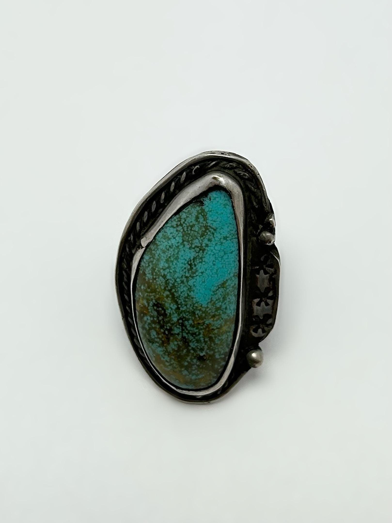 Vintage Navajo Turquoise Ring | Sterling Silver .925 | Natural ...