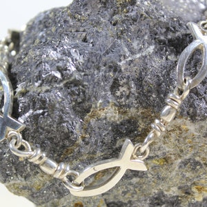 ACTS Ichthus Bracelet Sterling Silver Fishers Of Men Bracelet