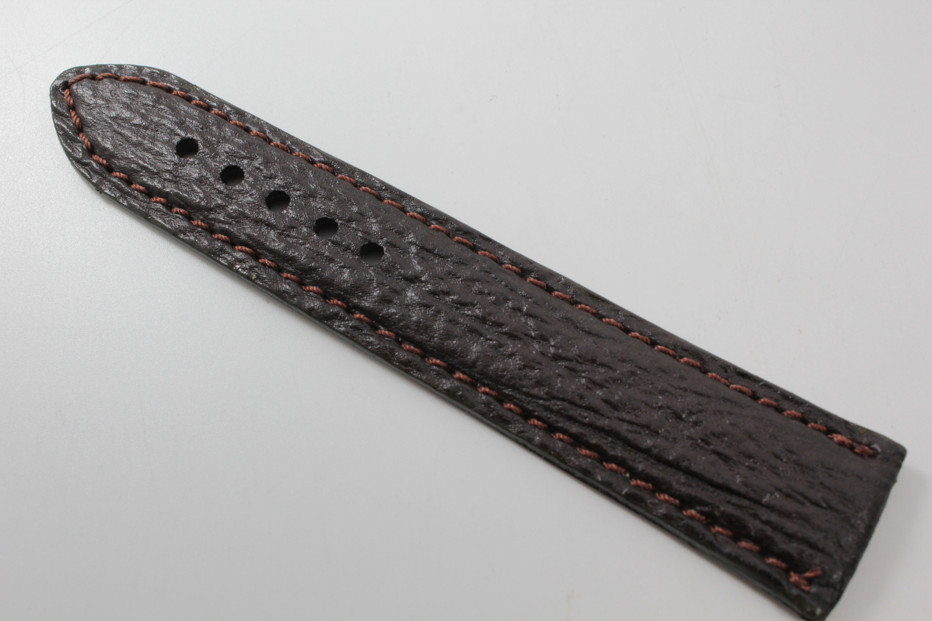 Genuine Handmade Brown Shark Leather Watch Strap 18 20 22 - Etsy
