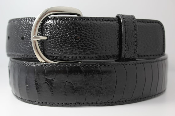 Ostrich Shin Suede Belt