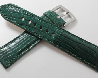 Green lizard watch strap Clearance