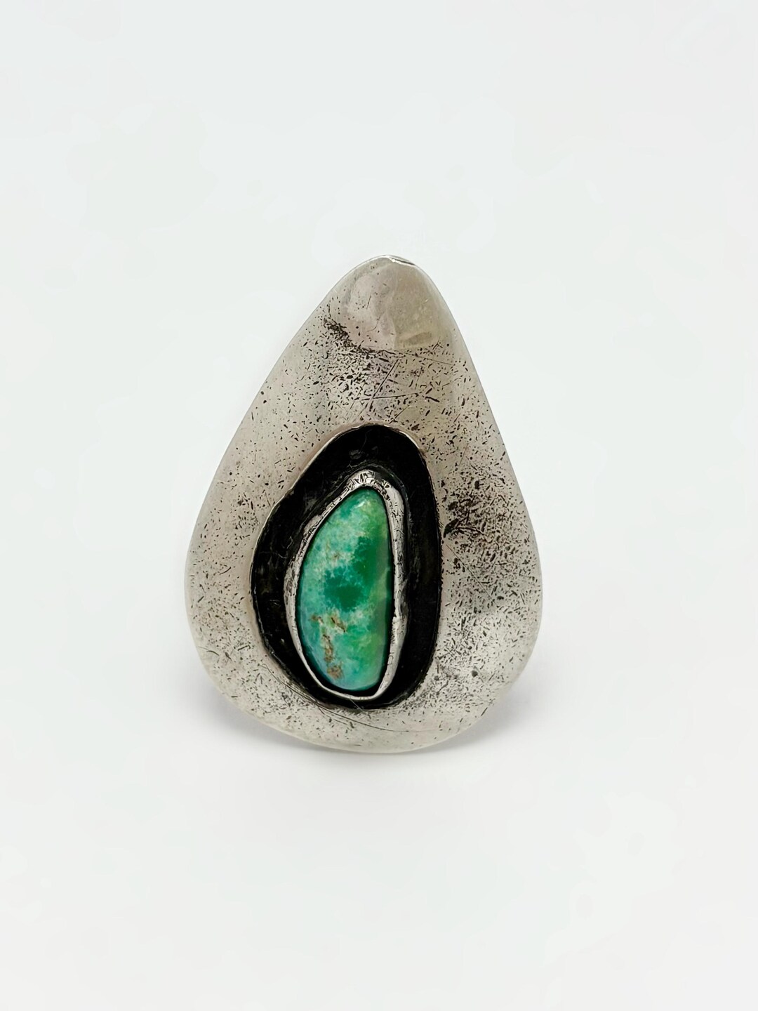 Vintage Navajo Natural Turquoise Ring – Size 8 – 11.3g – Sterling ...