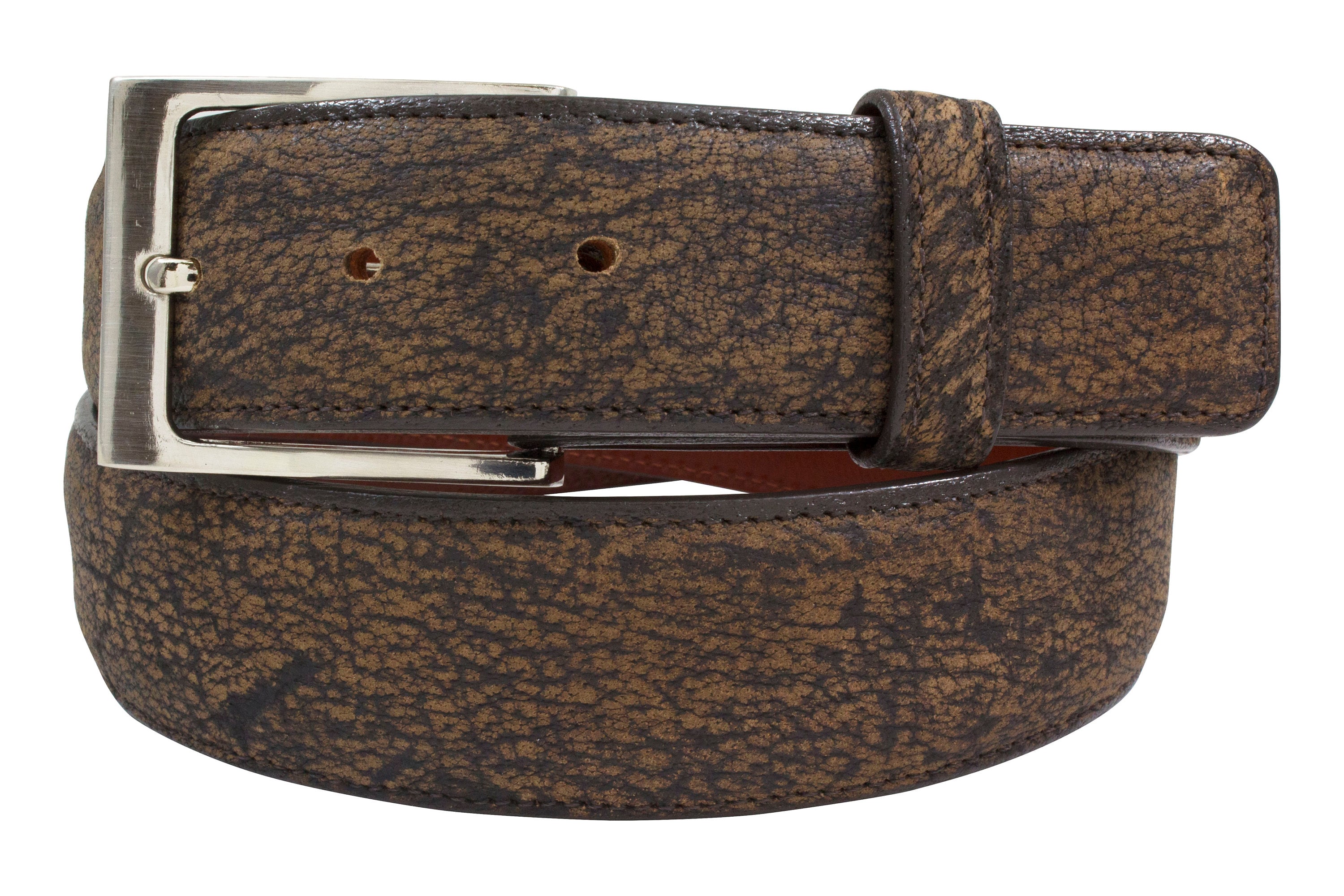 Genuine Rustic Brown Cape Buffalo Leather Belt Made in U.S.A Etsy