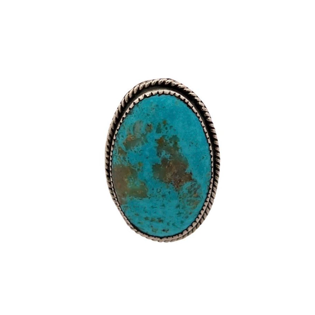 Vintage Navajo Natural Turquoise Ring – Sterling Silver – Size 7 1/4 ...