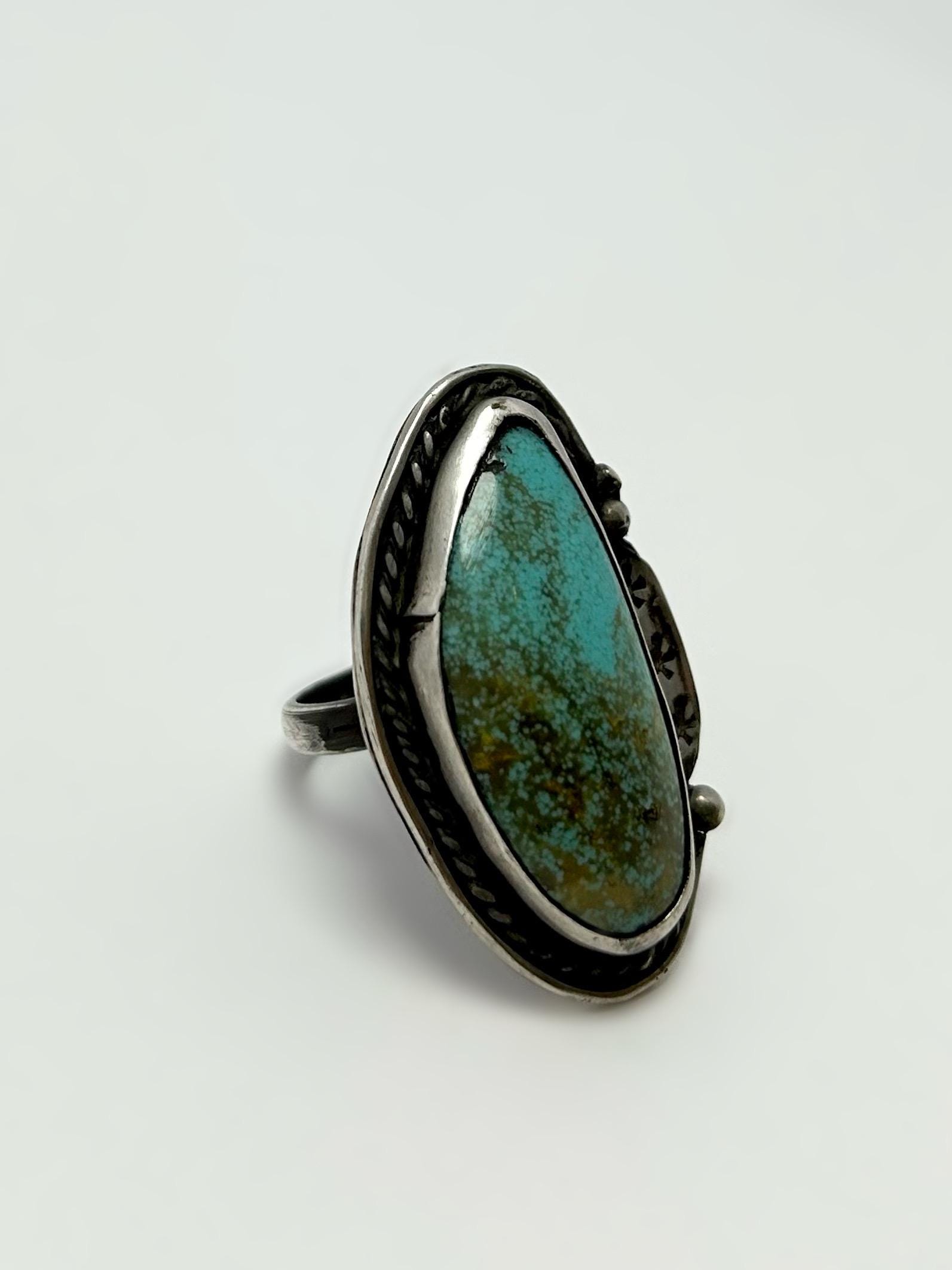 Vintage Navajo Turquoise Ring | Sterling Silver .925 | Natural ...