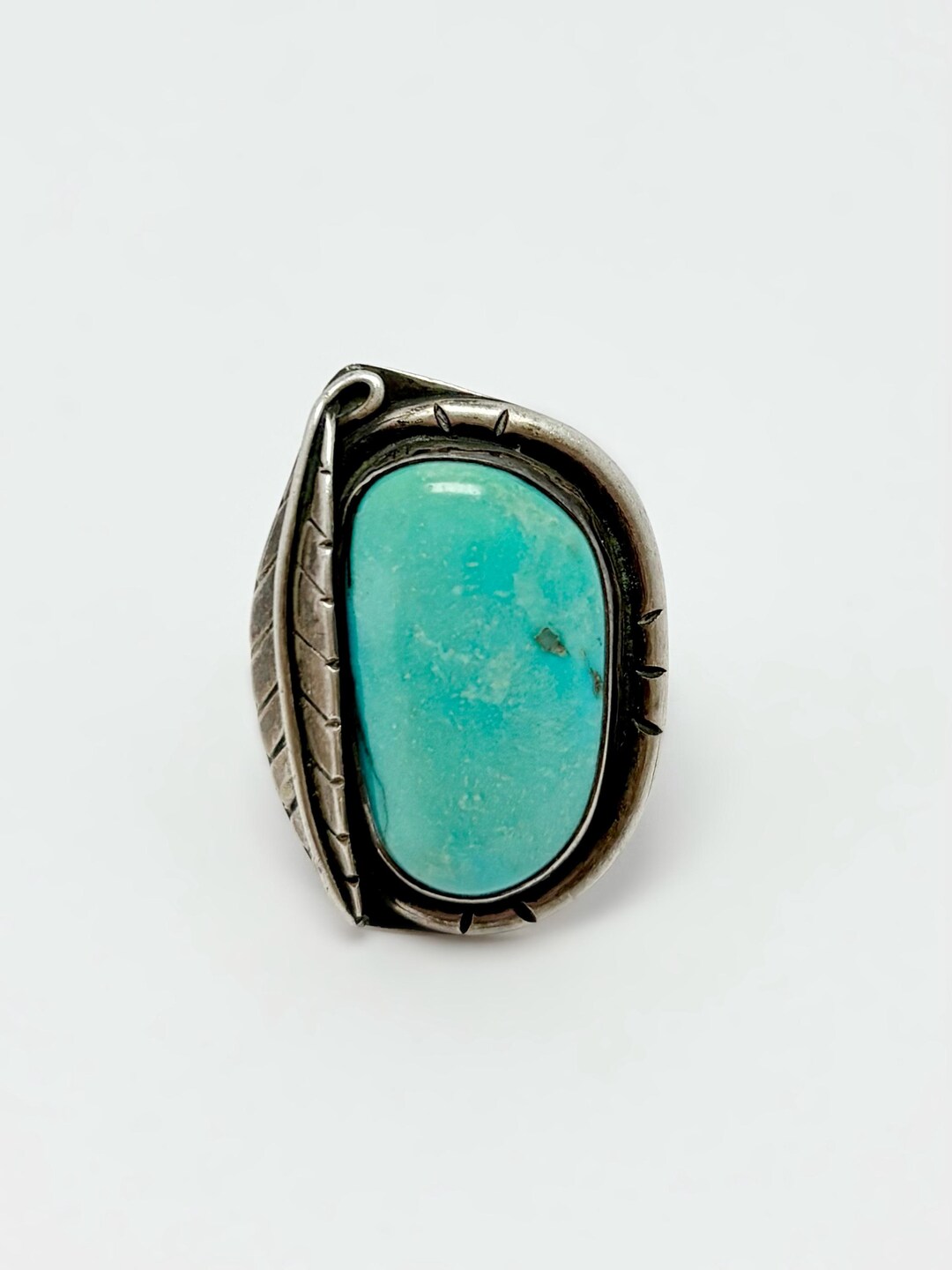 Vintage Navajo Turquoise Ring | Natural Turquoise & Sterling Silver ...