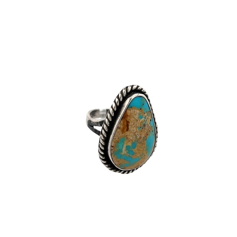 Vintage Navajo Turquoise Ring Sterling Silver | Size 7 | Native ...