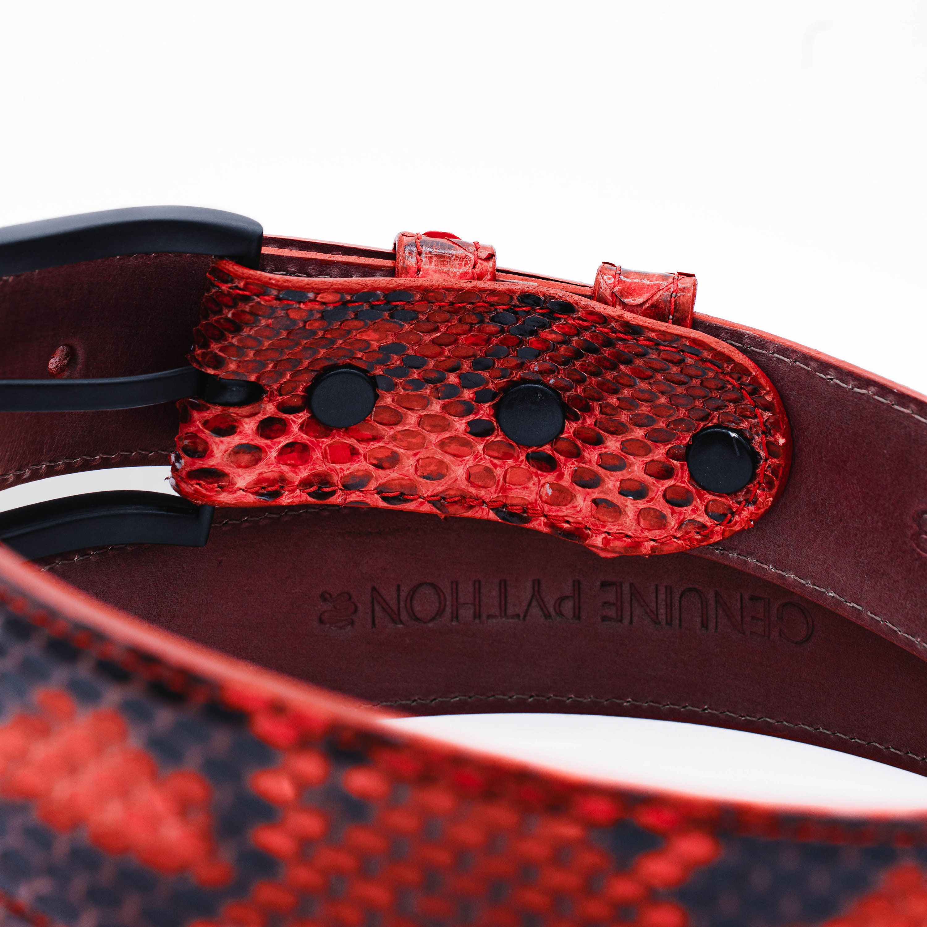 Wolf's Head Python Leather Belt WOLFSHEAD-WM-BL01