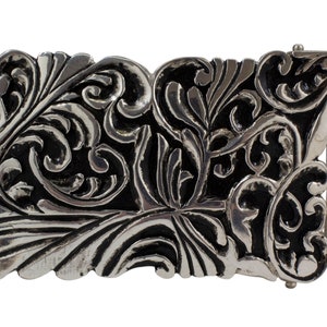 Handmade Hand-Engraved Sterling Silver Cowboy Trophy Belt Buckle Fits a 1.25 in. Belt #ET12