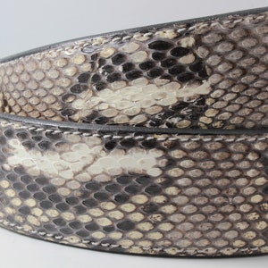 Handmade Genuine Natural Python Leather Belt Made in U.S.A afbeelding 2