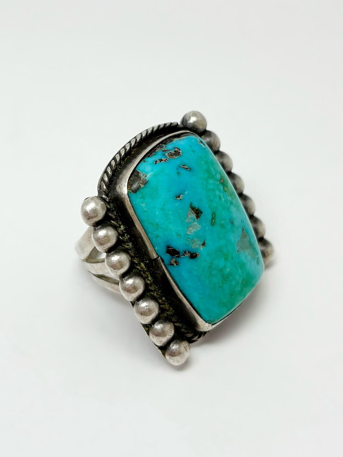 Authentic Vintage Navajo Turquoise Ring in Sterling Silver .925 | Size ...