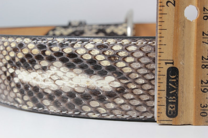 Handmade Genuine Natural Python Leather Belt Made in U.S.A afbeelding 5